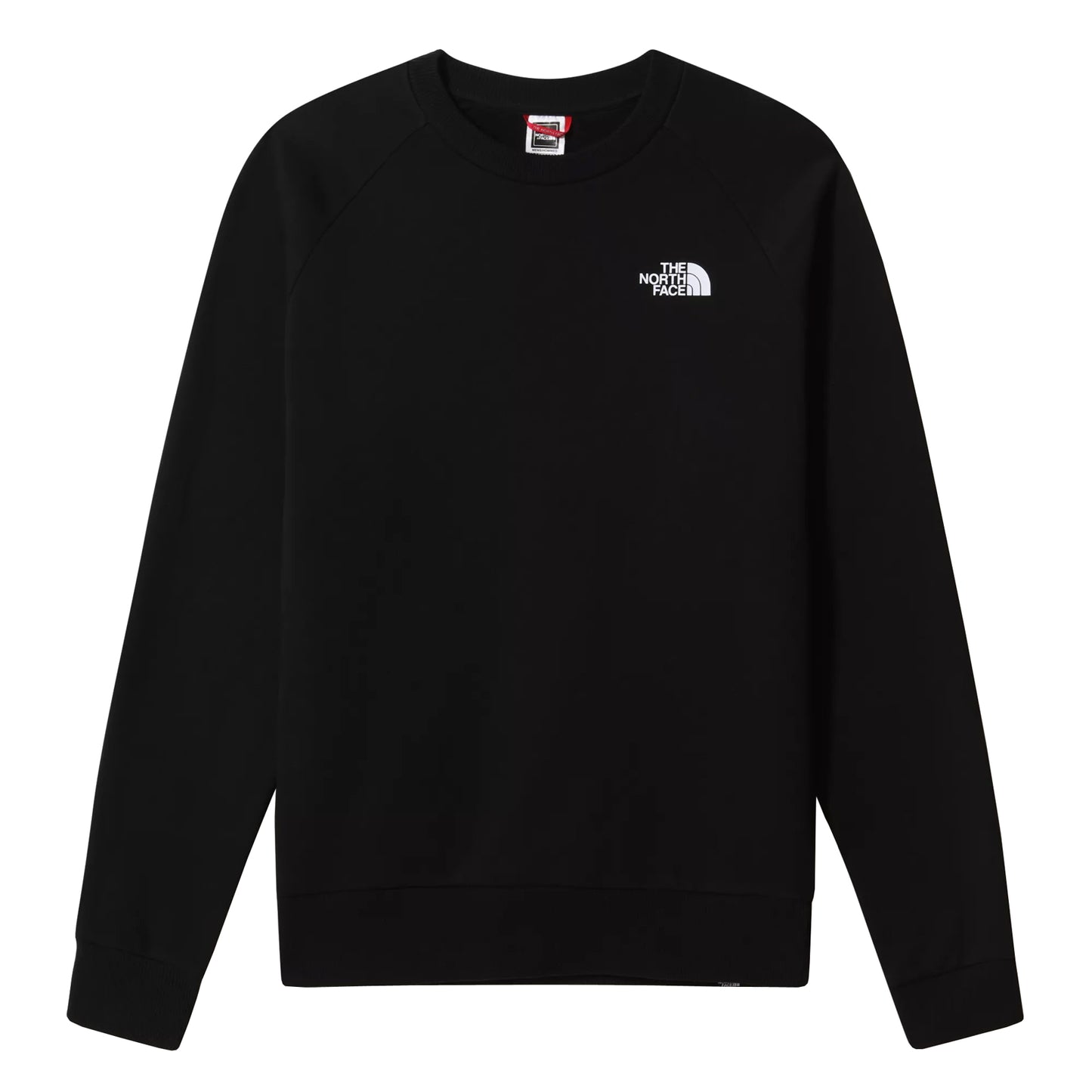 The North Face Raglan Red Box Crewneck Sweat TNF Black. Foto da parte da frente.