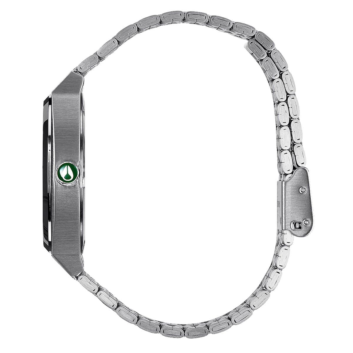 Nixon Time Teller em Green Sunray. Foto de lado.