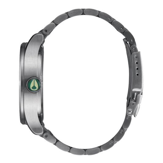 Nixon Sentry SS Watch Sage Sunray. Foto da lateral.