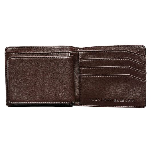Nixon Pass Vegan Leather Coin Wallet Brown. Foto da carteira aberta.