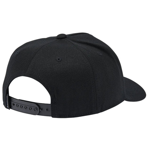 Nixon Deep Down Athletic Snapback Black/White. Foto da parte de trás a 3/4.