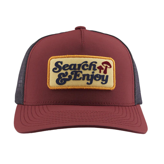 Nixon Searchin Trucker Burgundy/Gray. Foto da parte da frente.
