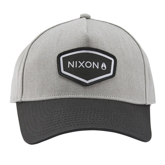 Nixon Watts Snapback Grey Heather/Black. Foto da parte da frente.