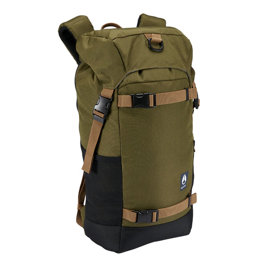 Nixon Landlock 4 Backpack Dark Olive. Foto da parte da frente.