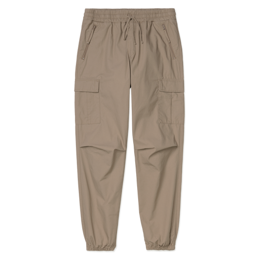 Carhartt WIP Cargo Jogger em cor Leather. Foto de frente.