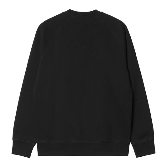Carhartt WIP Chase Sweat Black/Gold. Foto da parte de trás.