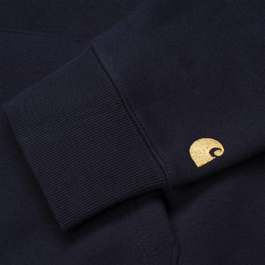 Carhartt WIP Chase Neck Zip Sweat Dark Navy/Gold