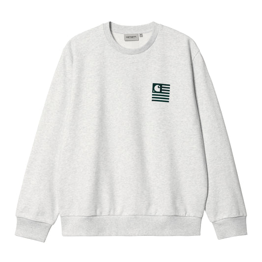 Carhartt WIP Coast State Sweat Ash Heather. Foto da parte da frente.
