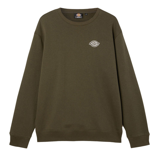 Dickies Holtville Sweatshirt Olive Green. Foto da parte da frente.