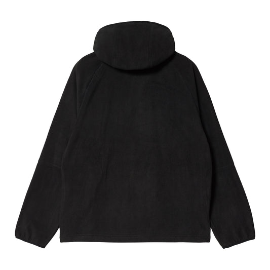 Carhartt WIP Hooded Beaumont Half Zip Sweat Black/Wax. Foto de trás.