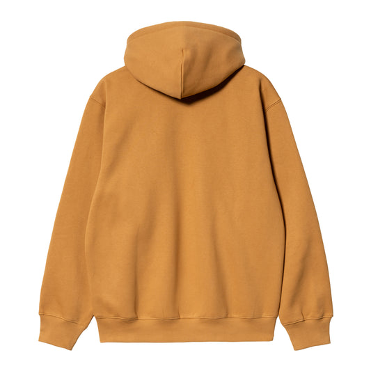 Carhartt WIP Hooded Carhartt Sweat Ochre/Dark Navy. Foto da parte de trás.