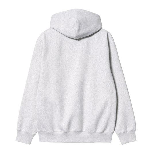 Carhartt WIP Hooded Carhartt Sweat Ash Heather/Rocket. Foto da parte de trás.