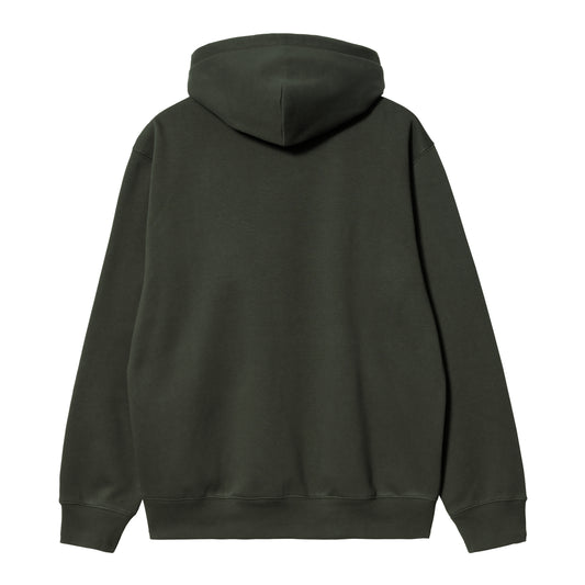 Carhartt WIP Hooded Carhartt Sweat Boxhood/Ochre. Foto da parte de trás.