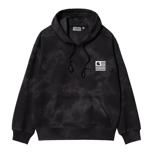 Carhartt WIP Hooded Chromo Sweat Black Chromo/White. Foto da parte da frente.