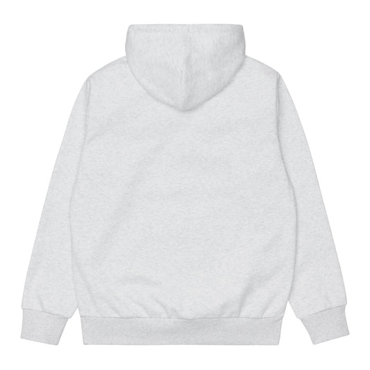 Carhartt WIP Hooded Script Embroidery Sweat Ash Heather/White. Foto de trás.