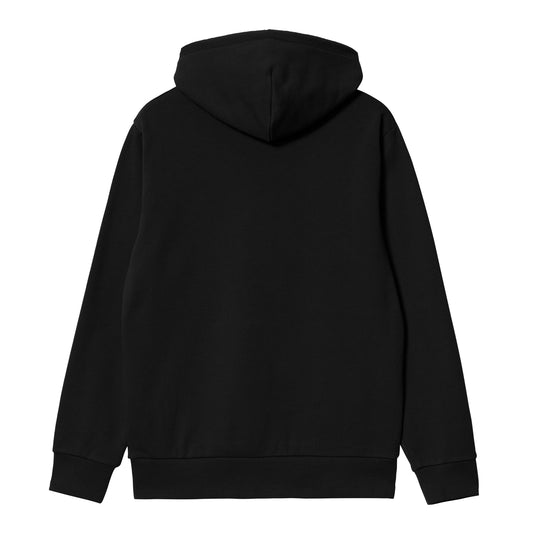 Carhartt WIP Hooded Script Embroidery Sweat Black/White. Foto da parte de trás.