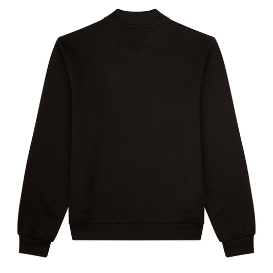Fred Perry Pique Texture Track Jacket Black. Foto de trás.