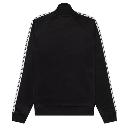 Fred Perry Taped Track Jacket Preto/Branco Costas