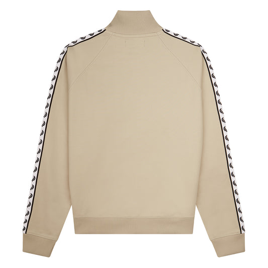 Fred Perry Taped Track Jacket Light Oyster. Foto de trás.