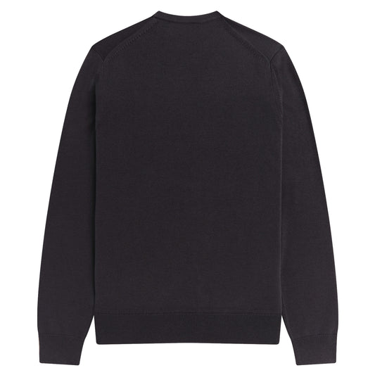 Fred Perry Classic Crew Neck Jumper Gunmetal. Foto da parte de trás.