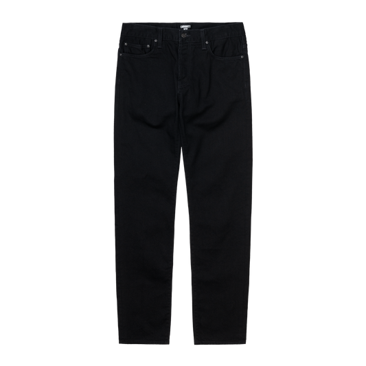 Carhartt WIP Klondike Pant em preto com lavagem One Wash. Foto de frente.