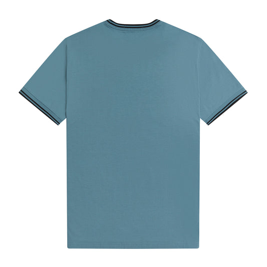 Fred Perry Twin Tipped T-Shirt Ash Blue. Foto de trás.