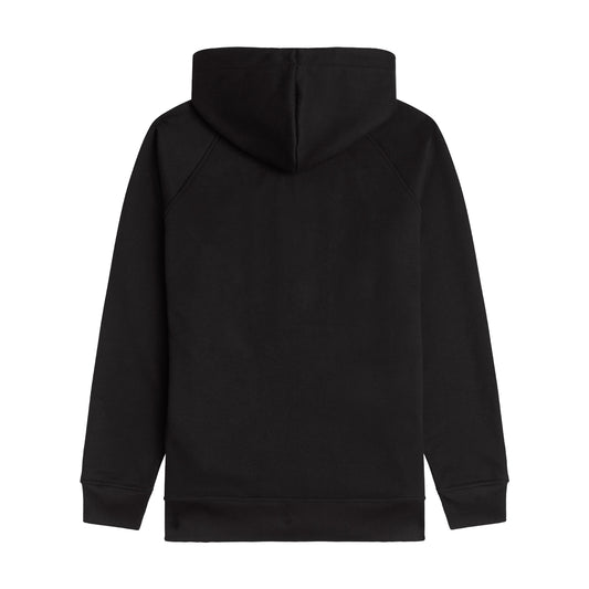 Fred Perry Taped Hooded Sweatshirt Black. Foto de costas.
