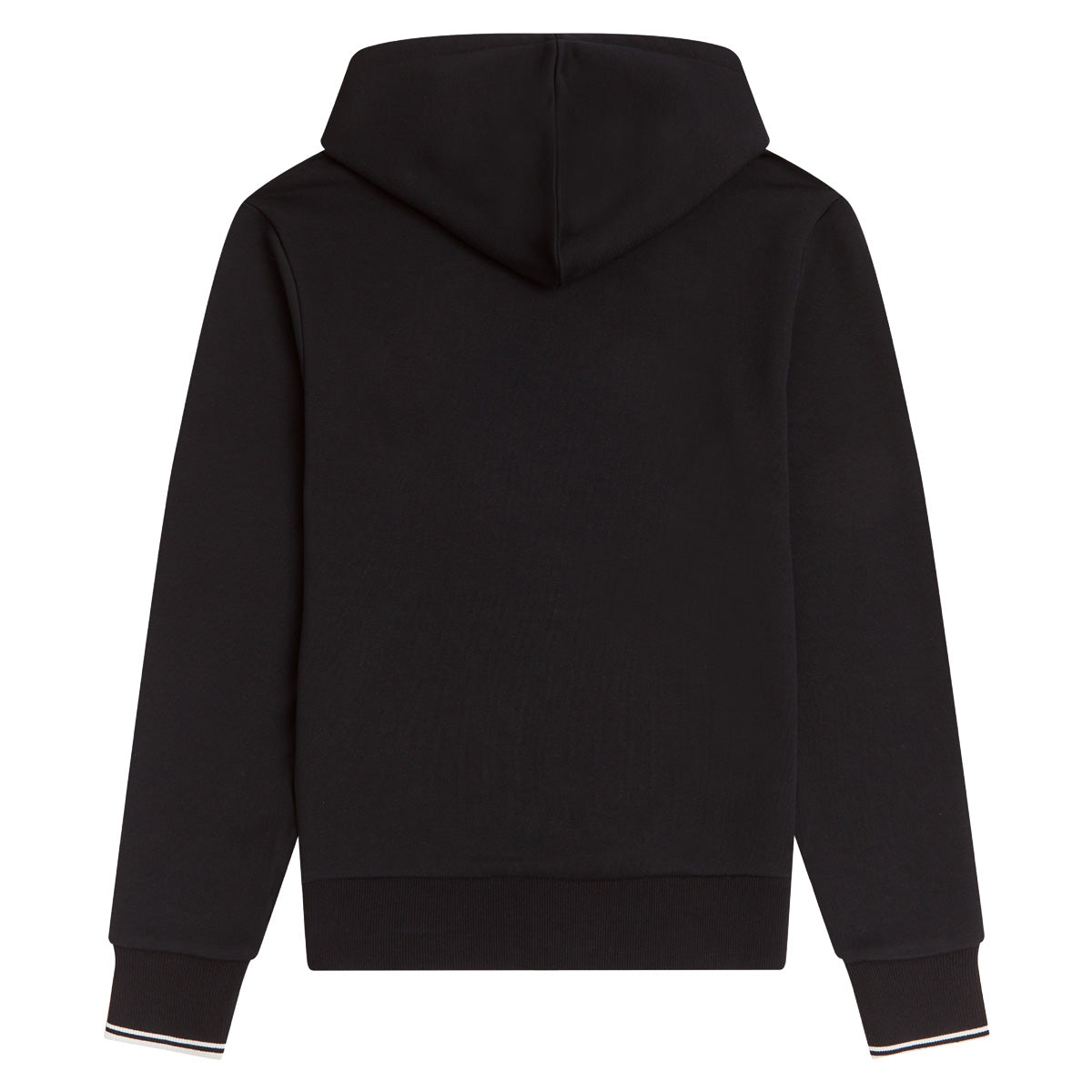 Fred Perry Tipped Hooded Sweatshirt Black. Foto de costas.