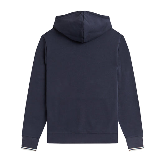 Fred Perry Tipped Hooded Sweatshirt Dark Graphite. Foto de trás.