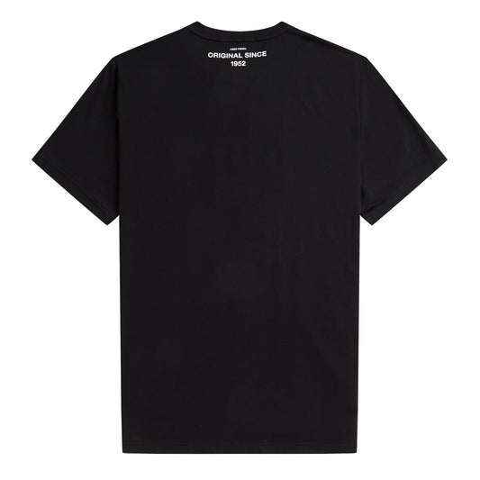Fred Perry Pixel Print T-Shirt Black. Foto de trás.