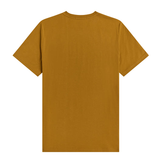 Fred Perry Embroidered T-Shirt Dark Caramel. Foto de trás.