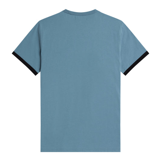 Fred Perry Ringer T-Shirt Ash Blue. Foto de trás.