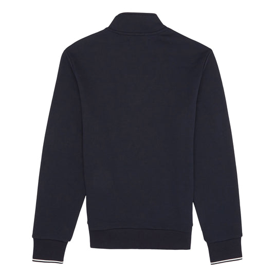Fred Perry Half Zip Sweatshirt Navy. Foto da parte de trás.