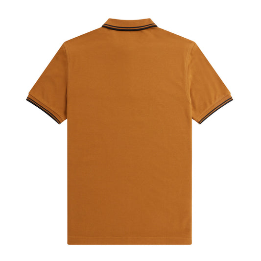Fred Perry Twin Tipped Fred Perry Shirt Dark Caramel/Black. Foto de trás.