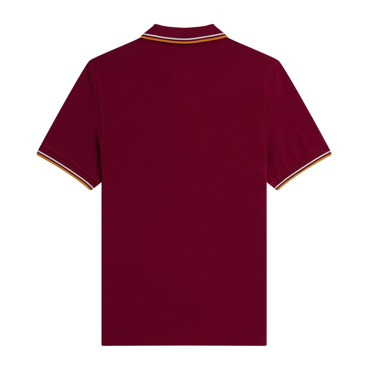 Fred Perry Twin Tipped Fred Perry Shirt Tawny Port/Gold/Gold. Foto de trás.
