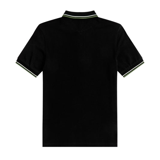 Fred Perry Twin Tipped Fred Perry Shirt Black/Ecru/Pistachio. Foto de trás.