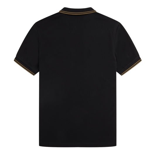 Fred Perry Twin Tipped Fred Perry Shirt Black/Shaded Stone/Shaded Stone. Foto da parte de trás.