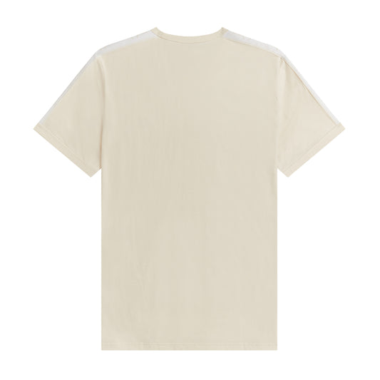 Fred Perry Tonal Tape Ringer T-Shirt Ecru. Foto de trás.