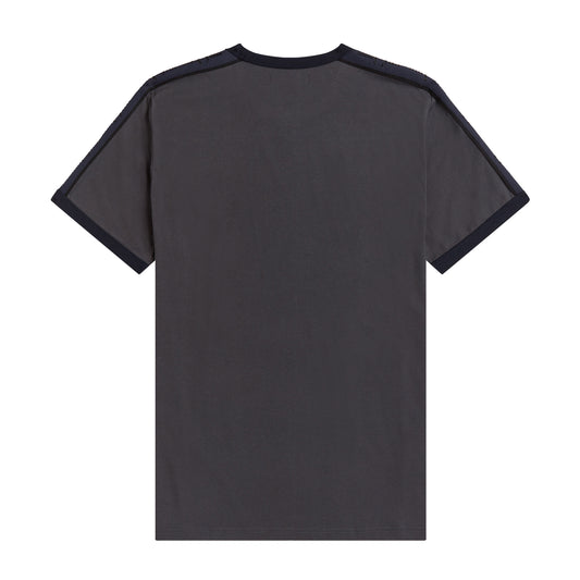 Fred Perry Tonal Tape Ringer T-Shirt Gunmetal. Foto de trás.