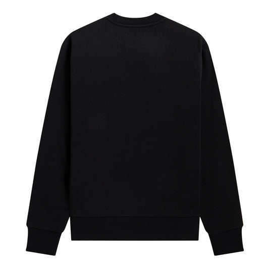 Fred Perry Raised Print Sweatshirt Black. Foto da parte de trás.