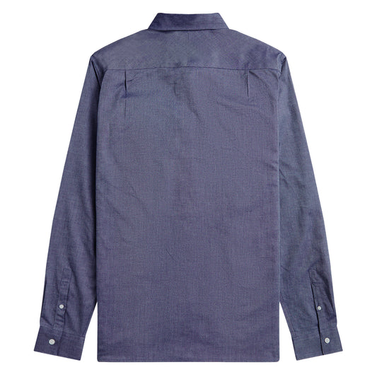 Fred Perry Oxford Shirt Mid Blue. Foto da parte de trás.
