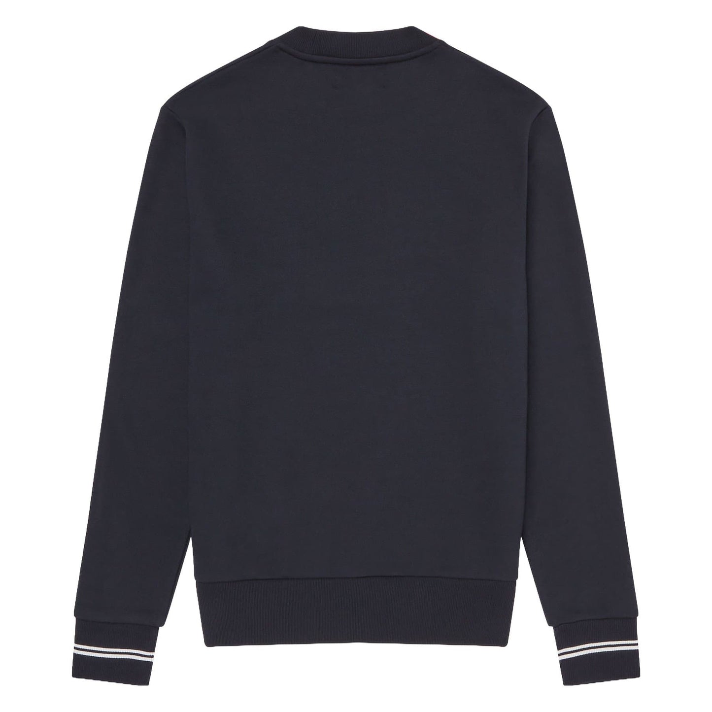 Sweat de homem Fred Perry em azul marinho. Foto de costas.