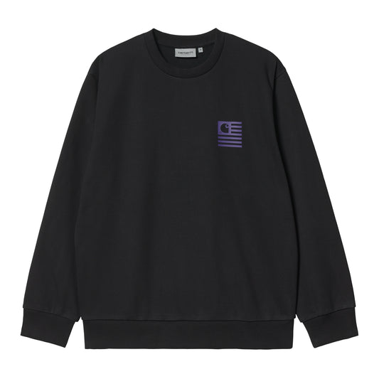 Carhartt WIP Medley State Sweat Black. Foto de frente.