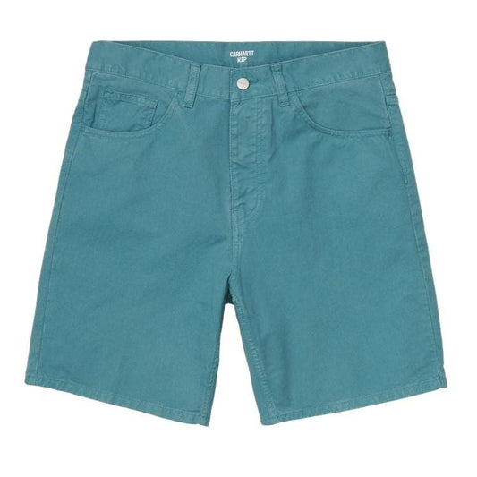 Carhartt WIP Newel Short em Hydro. Foto de frente.