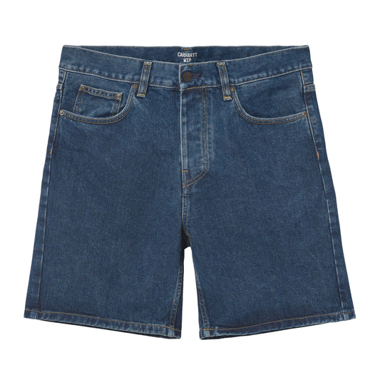 Carhartt WIP Newel Short Blue Stone Washed. Foto de frente.