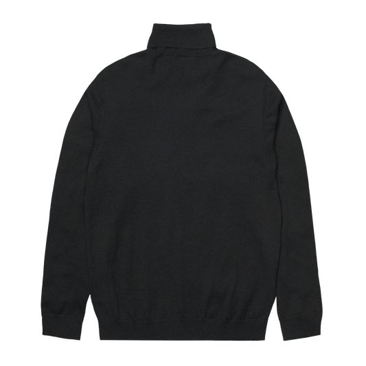 Carhartt WIP Playoff Turtleneck Sweater em preto. Foto de costas.