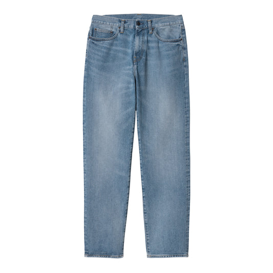 Carhartt WIP Pontiac Pant Blue Light Used Wash. Foto da parte da frente.