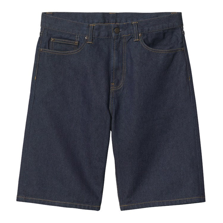 Carhartt WIP Pontiac Short Blue One Wash. Foto de frente.