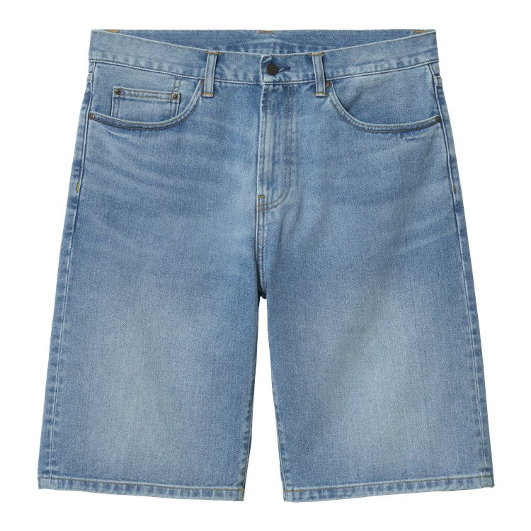 Carhartt WIP Pontiac Short Blue Light Used Wash