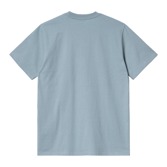 Carhartt WIP Script T-Shirt Frosted Blue/Icy Water. Foto de trás.
